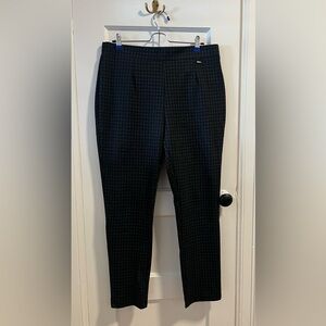DKNY Women's Black Checkered Pull-On Dress Pants